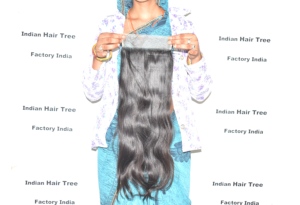 Cabello Humano Remy Indio al por Mayor de Fábrica, Liso Natural Negro con Cierre HD 5*5 y Frente de Encaje, Suave y Sedoso con Cutícula Natural - Product Image 2