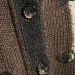 Cárdigan de punto acrílico para hombre, el más vendido, con cuello en V frontal personalizado, cierre de botones, informal, antipilling, grueso y de secado rápido. - Product Image 5