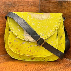 Offre Spéciale nouvelle mode cheveux sur métallique sacs à bandoulière pour femmes personnalisé en cuir véritable sacs à bandoulière peau de vache flocon dames sac à main - Product Image 3