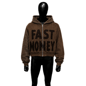 <b>MEN'S</b> CUSTOMIZED COLORS ZIP HOODIE OVERSIZED FLEECE EMBROIDERED Pockets Breathable WINTER STREETWEAR CASUAL FASHION Hip Hop - Product Image 1