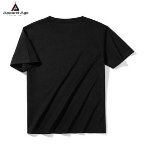 เสื้อยืดผู้ชายพิมพ์ลายสีพื้นทรงหลวมประดับเพชร  ไซส์ใหญ่ ผ้าฝ้าย 100% สำหรับใส่หน้าร้อน - Product Image 3