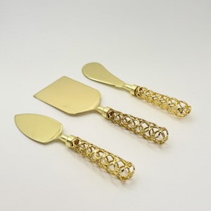 Luxury Gold Stainless Steel <b>Cheese</b> Knife Server Set For Home Kitchen & Hotel Tableware Handcrafted <b>Cheese</b> Slicer - Product Image 6