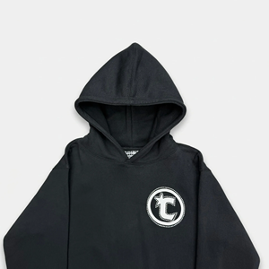 Sweat-shirt à capuche zippé noir pour homme 2026, coupe oversize, 100 % coton French Terry, style streetwear décontracté, avec logo brodé sur la poche avant - Product Image 4