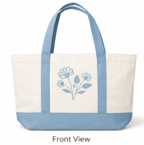 Bolsa de Lona de Diseño con Asa Larga al Hombro, Reutilizable, Ecológica, con Logotipo Personalizado COTTON FIELD, Ideal para Viajes, Playa y Compras - Product Image 1