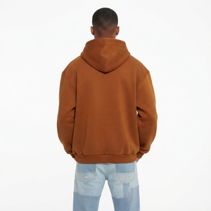 Men's Oversized Hooded Sweatshirt Solid Color Cotton Fleece Pullover Front Pocket Casual Streetwear Heavyweight Baggy Hoodie <b>boy</b> - Product Image 5