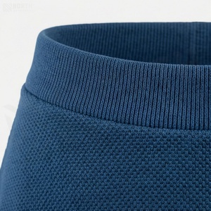 Women A-Line Mini <b>Skirt</b> Solid Color Knitted <b>Elastic</b> <b>Waist</b> Soft Spandex Polyester Fabric All Seasons Wear - Product Image 4