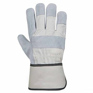 Guantes de Trabajo de Cuero de Alta Calidad de Grado Industrial con Refuerzo Doble en la Palma y Costuras Resistentes - Product Image 4