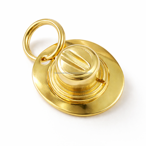 Vintage brass hat keychain <b>mini</b> cowboy hat key holder gold finish metal hat <b>keyring</b> for gift and souvenir use - Product Image 1