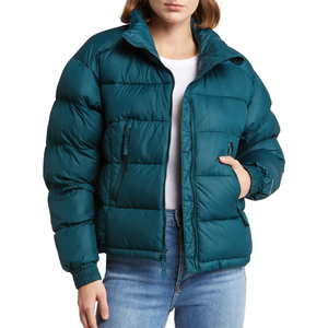 Hot Sale Plus Size Women's Cotton Puffer Jacket Solid Color Hooded Breathable Eco-Friendly Winter Customized Design Women Puffer - Product Image 1