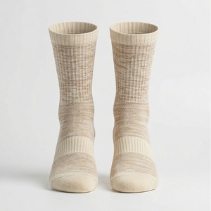 Crew <b>Socks</b> Plaid Pattern Cotton Bamboo Fiber Breathable Daily Casual Adult Autumn Knitted Standard Thickness - Product Image 1
