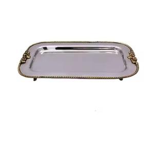 Plateau à chocolat en métal pour décoration de mariage, plateau de service en acier inoxydable pour chocolats et bonbons - Product Image 6