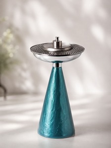 Quemador de Incienso Aromático de Lujo, Duradero, con Bandeja Metálica Ondulada, Soporte para Bakhoor, Incensario Árabe para Fragancia del Hogar - Product Image 4