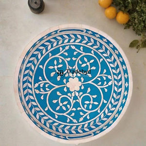 Bandeja de Servir Moderna de Primera Calidad con Incrustaciones de Hueso, Hecha a Mano, Móvil y Elegante, Tradebyd - Product Image 1