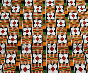 African Woven Kente Pattern Polyester Cotton <b>Fabric</b> <b>Medium</b> Weight Breathable Textile for Wedding Apparel Activewear - Product Image 3