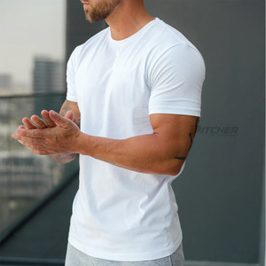 T-shirts personnalisés pour hommes, style streetwear, surdimensionnés, couleur unie, respirants, tissu tricoté, mélange coton/polyester, impression de logo personnalisée - Product Image 3