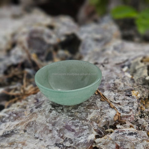 Natural Green Aventurine bowl 50-55mm Reiki Gemstone Carved Stone for Meditation Home Decor Wholesale Supply <b>Crystal</b> Craft - Product Image 2
