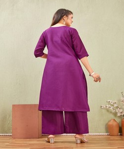 Conjunto de dos piezas de algodón con bordado de fantasía, de secado rápido, multicolor, para uso diario, en stock, ropa étnica para mujer, precio al por mayor - Product Image 3