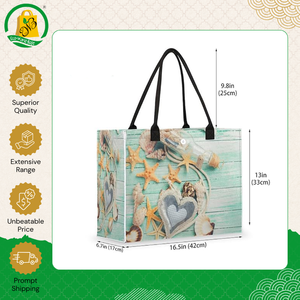 Bolso de Playa para Mujer de Primera Calidad, Ecológico y Personalizado con Bolsillo Interior con Cremallera y Asa de Cinta de Algodón - Product Image 3