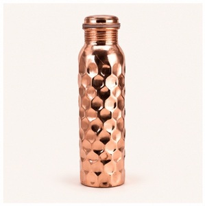 Premium Pure Hammered <b>Copper</b> Water <b>Bottle</b> Eco-Friendly Reusable Water <b>Drinking</b> Travel Flask Yoga Gym Office - Product Image 1
