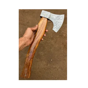 Hacha de Acero Forjada a Mano con Diseño Vikingo de Damasco de Alta Calidad, Cabeza de Hacha con Barba de Madera de Fresno Industrial, Marca Steel Craft International - Product Image 6