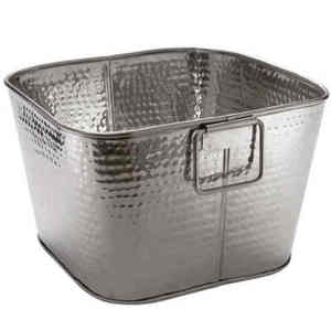Hammered Design Metal Plater In <b>Large</b> Capacity Nickel Silver Finished Metal Planter - Product Image 1