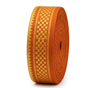 ริบบิ้นผ้าตกแต่งสีส้มทองขนาด 31 มม. จาก Neelkamal Industries สำหรับงานออกแบบตกแต่งร้านค้า งานฝีมือ และการจัดแสดง - Product Image 3