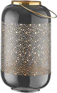 Top Home Decor Lanterne En Métal En Acier Inoxydable À La Main Noir Or Poudre Enduit Émail Bougeoirs Pots Intérieur De Noël - Product Image 3