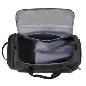 Premium Expandable Nylon Wheeled Travel Duffel Bag Heavy Duty Trolley <b>Suitcase</b> Zipper Compression <b>Straps</b> Custom Logo Print - Product Image 6