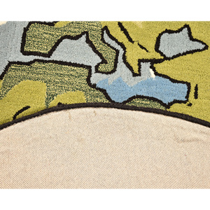 Tapis de sol pour enfants - Tapis moderne en laine tufté à la main en forme de globe terrestre, tapis mignon illustré avec une carte du monde, tapis de planète, tapis de sol doux sculpté en 3D - Product Image 6
