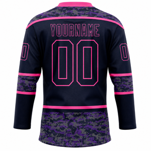 Maillots de hockey sur glace personnalisés 100% polyester à séchage rapide Fabricant et fournisseur de maillots de sport personnalisés Maillots de hockey d'équipe personnalisés - Product Image 2