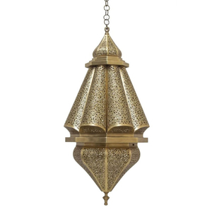 Lustre de plafond LED de style arabe haut de gamme en laiton, lampe suspendue avec dimensions d'emballage personnalisables et design à brancher - Product Image 5