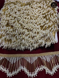 Black <b>Beaded</b> Fringe Good Quality Refratex India BF769 Black Made in India Buy Direct From Supplier At Factory Price - Product Image 2