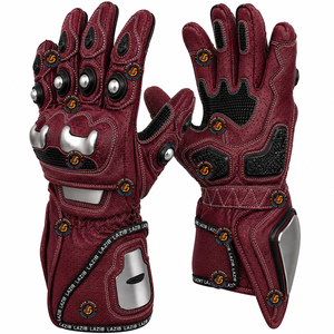 Gants de moto en cuir robustes pour la conduite urbaine, la course, la protection des motards, avec manchette longue, pour le tourisme, l'hiver et le cyclisme - Product Image 1