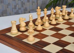 Juego de ajedrez Staunton moderno en ébano y madera de boj, piezas de 3.75 pulgadas de altura con tablero de ajedrez al mejor precio - Product Image 3