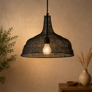 Handmade Woven Teardrop Pendant Lamp <b>Decorative</b> Hanging Ceiling <b>Light</b> for Hotel Contemporary Handmade Ceiling lamp. - Product Image 3