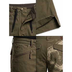 กางเกงขาสั้นเดินป่าทรงโอเวอร์ไซส์ Xelent Hunt Gear สำหรับผู้ชาย สไตล์ Gorpcore ผ้าแคนวาสหนาแบบ Rip-Stop ทรงขากว้าง สไตล์วินเทจ คาร์โก้ สตรีทแวร์ พร้อมเข็มขัด - Product Image 4