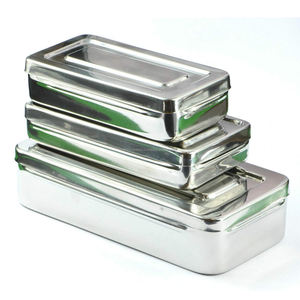 Boîte de rangement pour instruments chirurgicaux manuels en acier inoxydable avec couvercle, réutilisable, autoclavable, certifiée CE, plusieurs tailles disponibles - Product Image 4