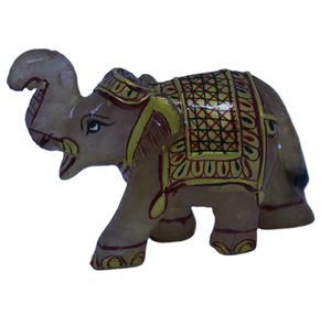 Statue d'éléphant en Quartz Rose faite à la main, sculpture de pierres précieuses, fabriquée en inde - Product Image 2