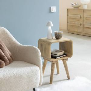 Mesa auxiliar Vandana Lyra Merino de madera de mango con nicho - Product Image 1