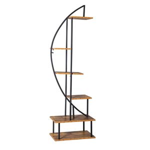 Artisasset Half Moon Ironwood Plant Stand 6th Floor for Garden Balcony Patio Lawn Home Decoration Iron Flower Pot Stand - Product Image 3