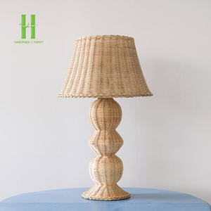 New Product Rattan <b>Lamp</b> <b>Base</b> <b>Table</b> <b>Lamp</b> Handwoven OEM Pendant Light for Home Decoration Variety of Colors Made in Vietnam - Product Image 6