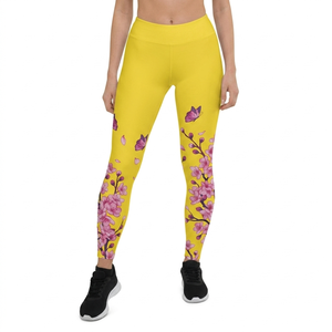 Leggings de yoga pour femmes adultes, vêtements de sport, taille mi-haute, antibactériens, écologiques, respirants, impression numérique, design personnalisable - Product Image 3