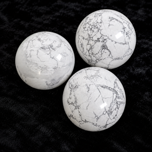 Boules sphériques en howlite naturelle, pierres précieuses blanches polies, pierres de guérison, décoration, vente en gros, Feng Shui, amour, méditation, cadeaux - Product Image 1