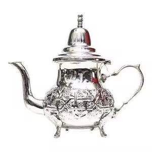 Tetera Plateada Vintage de Estilo Árabe, Tetera Decorativa con Asa, Vajilla Tradicional para Servir Té, para el Hogar y la Cocina - Product Image 4