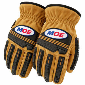Gants de sécurité en cuir anti-choc avec protection renforcée des phalanges, longueur poignet, pour usage quotidien dans la construction et le forage - Product Image 1