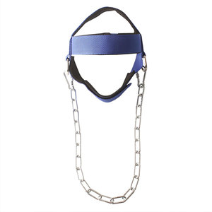 Arnés de Cuello de Nailon Azul con Cadena de Metal Ajustable para Entrenamiento de Boxeo, Equipo de Protección - Product Image 1