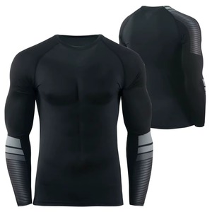 Mens Rash Guard <b>Compression</b> T <b>Shirt</b> Quick Dry UV Protection Gym Workout Running Fitness Sportswear Breathable Activewear Long - Product Image 5