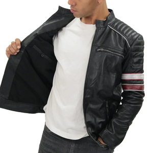 Chaqueta de Cuero Genuino para Hombre, Nueva Colección 2026, Calidad Premium, Ligera, con Logotipo Frontal, Impermeable y Resistente al Viento, Estilo Casual - Product Image 3