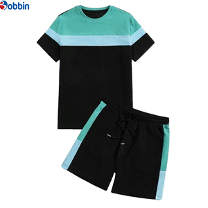 Conjunto Deportivo Unisex Cómodo con Pantalones Cortos en Color de Contraste, Nueva Colección de Verano, Personalizable, Tallas Grandes para Hombre, Transpirable - Product Image 4