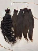 Rambut India Mentah 10-32 Inci Rambut Bergelombang Mentah Wig Rambut Manusia Densitas Tinggi Hitam Alami Lembut Halus Wig Rambut Tahan Lama